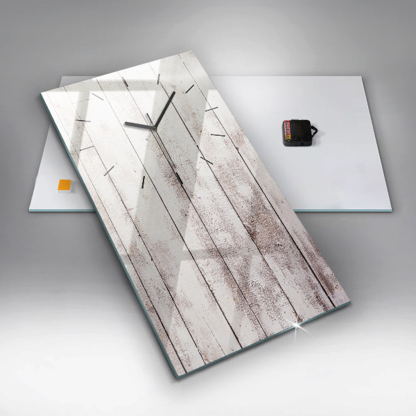 Vertikálne hodiny Svetlé drevené dosky