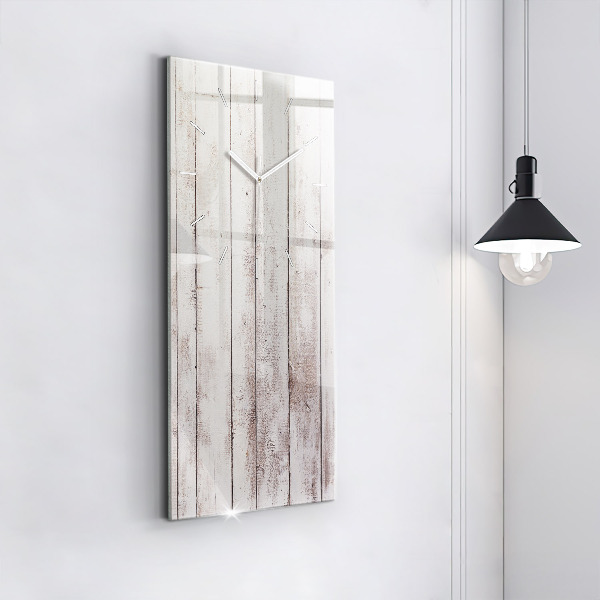 Vertikálne hodiny Svetlé drevené dosky