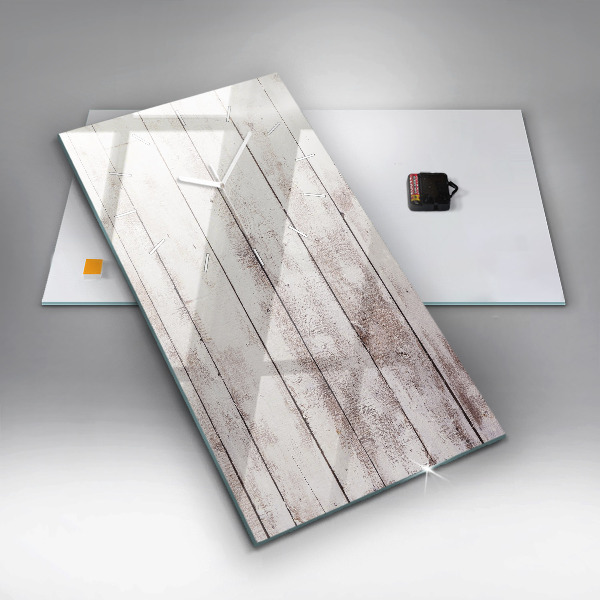 Vertikálne hodiny Svetlé drevené dosky