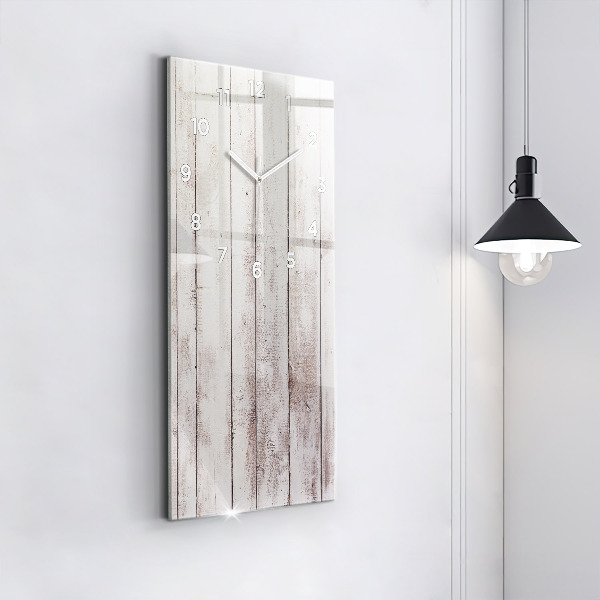 Vertikálne hodiny Svetlé drevené dosky