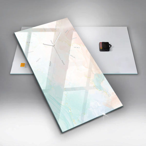 Vertikálne hodiny Akvarelový mramor