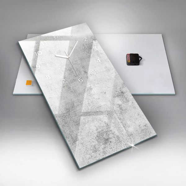 Vertikálne hodiny Betónová stena