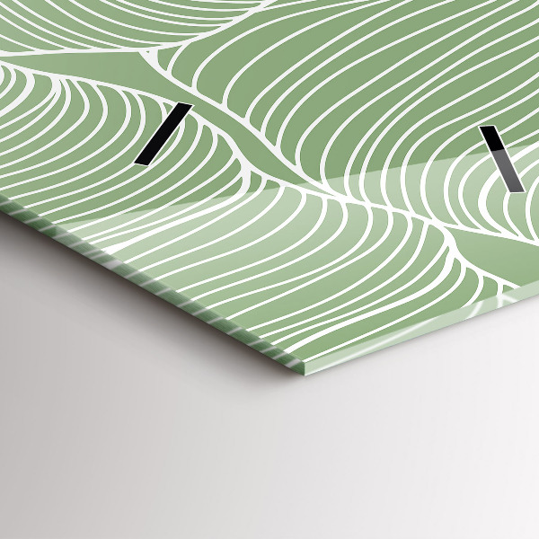 Vertikálne hodiny Listy prírodný vzor