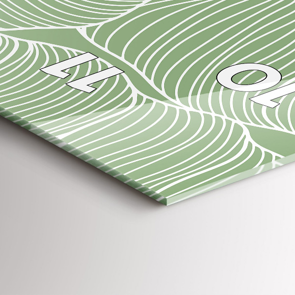 Vertikálne hodiny Listy prírodný vzor