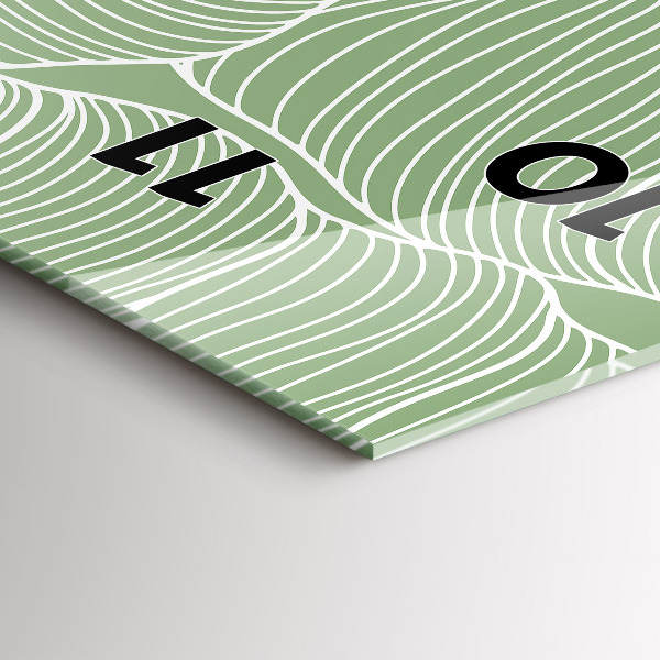 Vertikálne hodiny Listy prírodný vzor