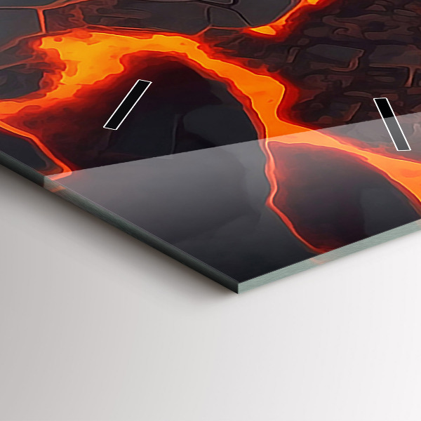 Vertikálne hodiny Lávová sopka