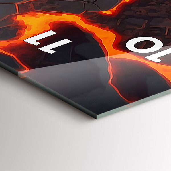 Vertikálne hodiny Lávová sopka