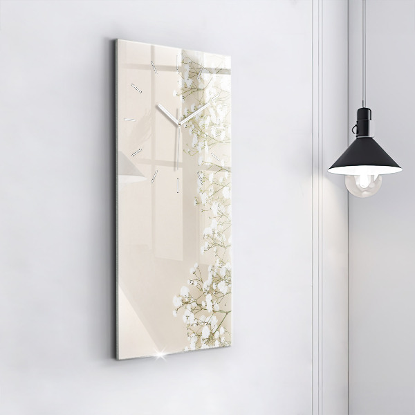 Vertikálne hodiny Kvitnúce kvety gypsomilky