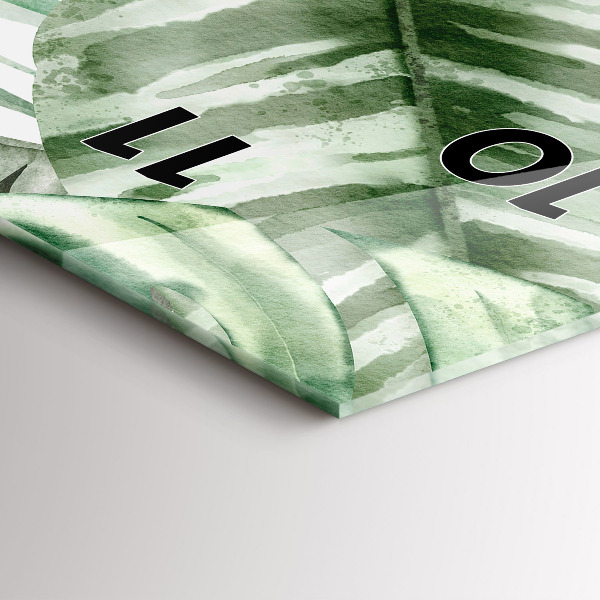 Vertikálne hodiny Maľované listy rastlín