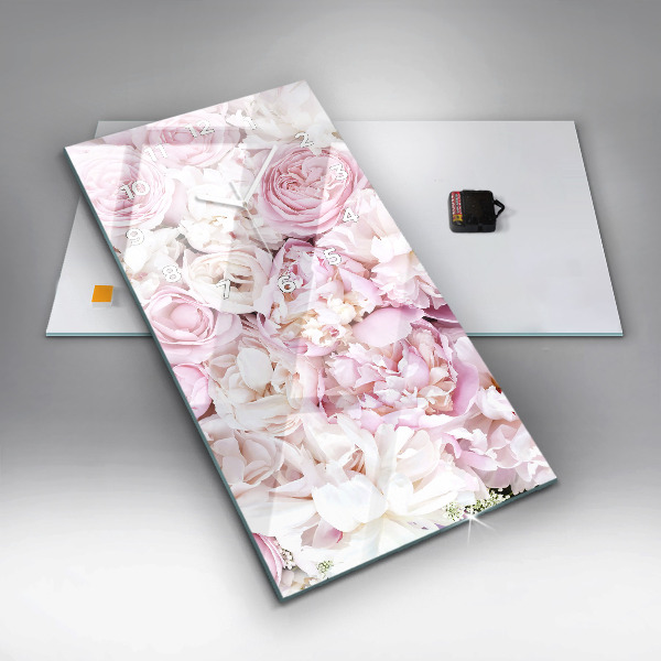 Vertikálne hodiny Dekoratívne kvety