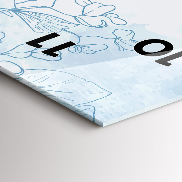 Vertikálne hodiny Náčrt rastliny