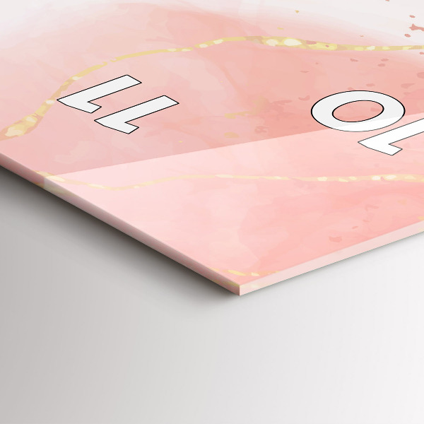 Vertikálne hodiny Ružový mramor