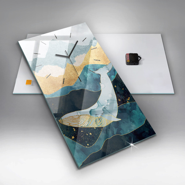 Vertikálne hodiny Abstraktná veľryba