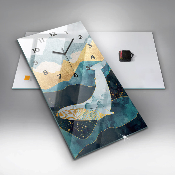 Vertikálne hodiny Abstraktná veľryba