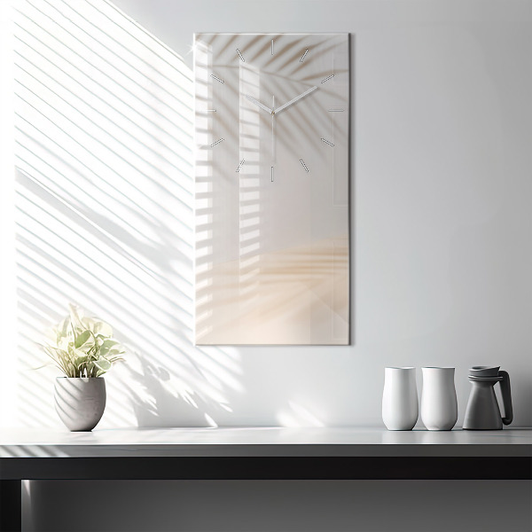 Vertikálne hodiny Krémová abstrakcia