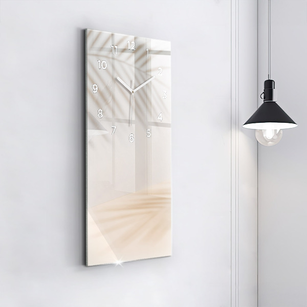 Vertikálne hodiny Krémová abstrakcia