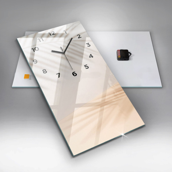 Vertikálne hodiny Krémová abstrakcia