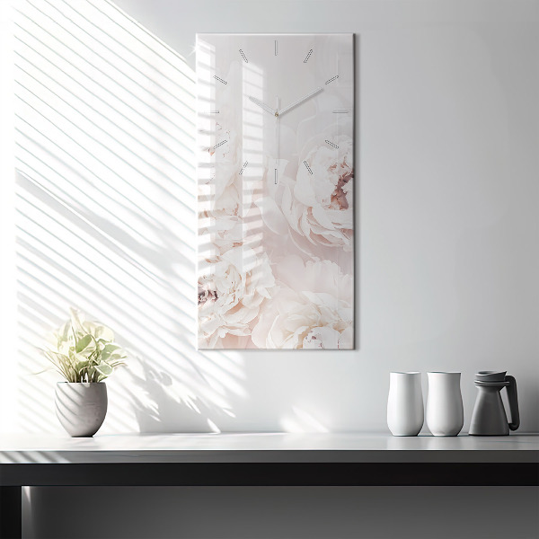 Vertikálne hodiny Kvety pivonky