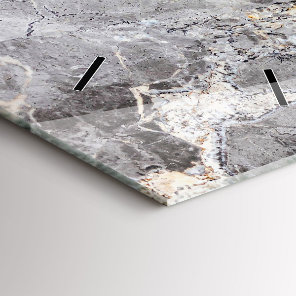 Vertikálne hodiny Šedý žulový mramor