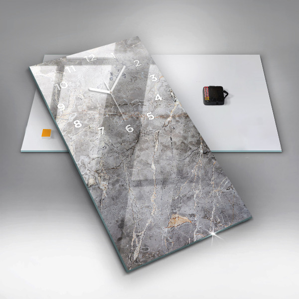 Vertikálne hodiny Šedý žulový mramor