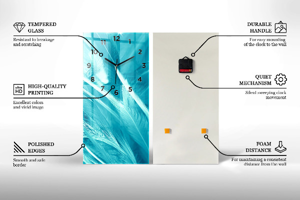 Vertikálne hodiny Šedý žulový mramor