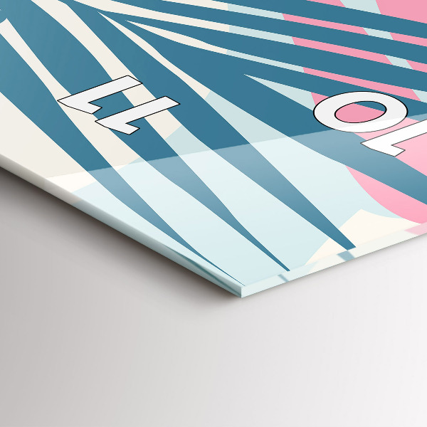 Vertikálne hodiny Pastelové listy – trópy