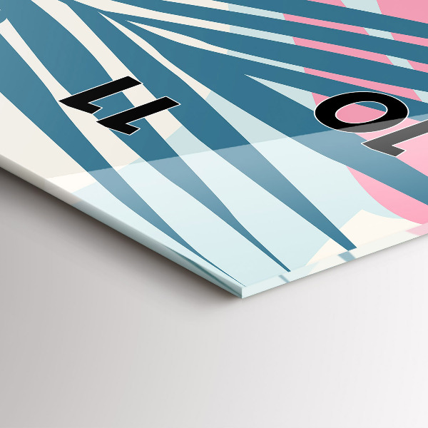 Vertikálne hodiny Pastelové listy – trópy