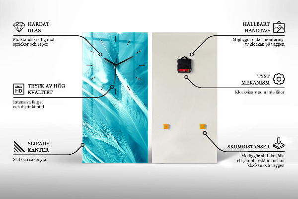 Vertikálne hodiny Minimalistické olivy