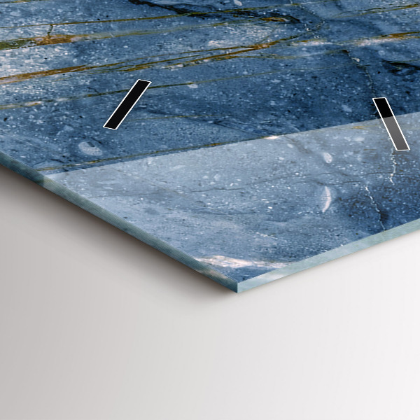 Vertikálne hodiny Textúra modrého mramoru