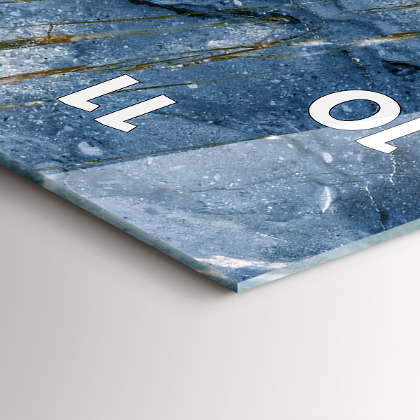 Vertikálne hodiny Textúra modrého mramoru