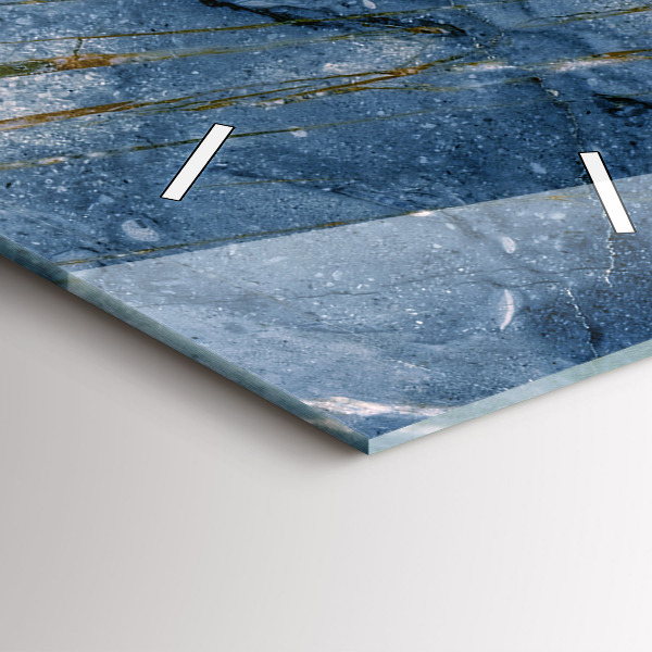 Vertikálne hodiny Textúra modrého mramoru