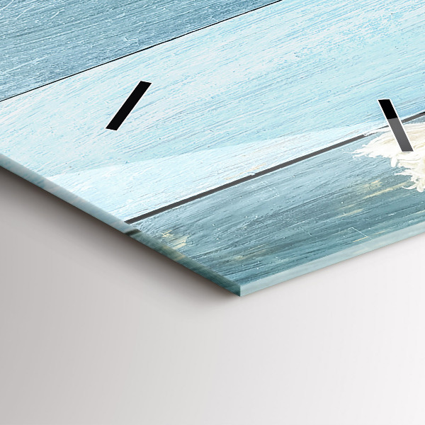 Vertikálne hodiny Pruhované dosky a motýlik