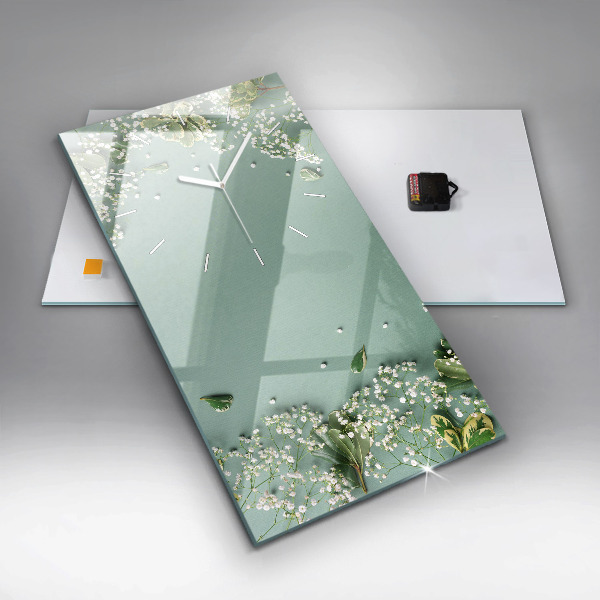 Vertikálne hodiny Jemné kvety