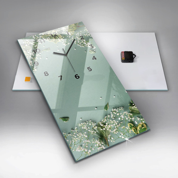 Vertikálne hodiny Jemné kvety