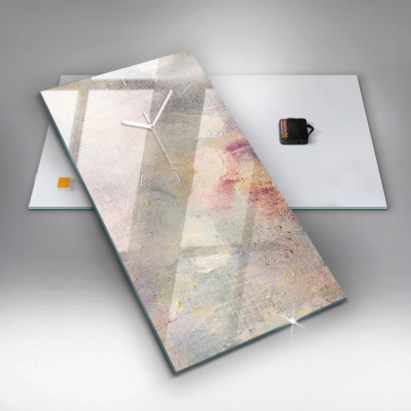 Vertikálne hodiny Maľovaná abstrakcia