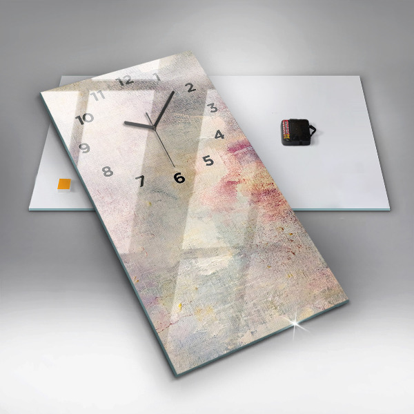 Vertikálne hodiny Maľovaná abstrakcia