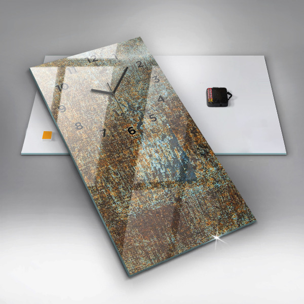 Vertikálne hodiny Stará kovová textúra