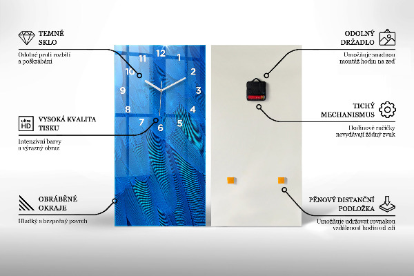 Vertikálne hodiny Rustikálne drevo