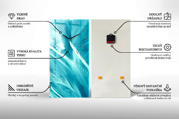 Vertikálne hodiny Morská voda