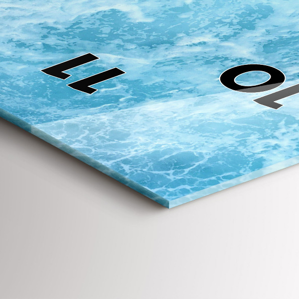 Vertikálne hodiny Morská voda