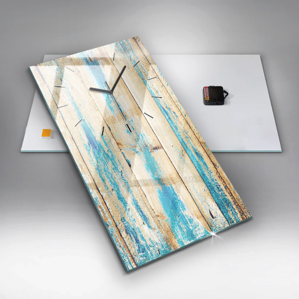 Vertikálne hodiny Poškriabané drevo