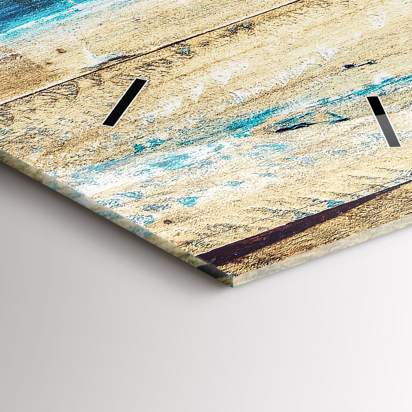 Vertikálne hodiny Poškriabané drevo