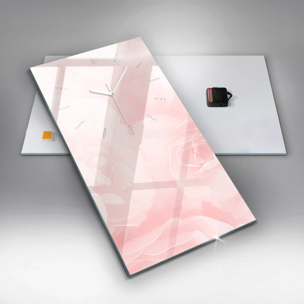 Vertikálne hodiny Kvitnúce ruže