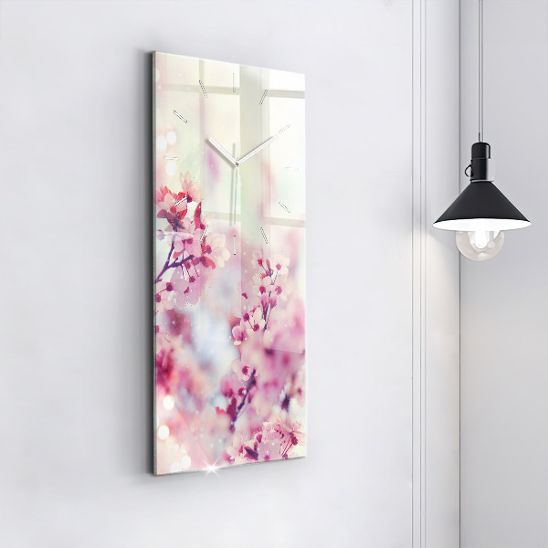 Vertikálne hodiny Jarné kvety