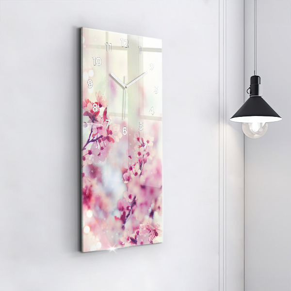 Vertikálne hodiny Jarné kvety
