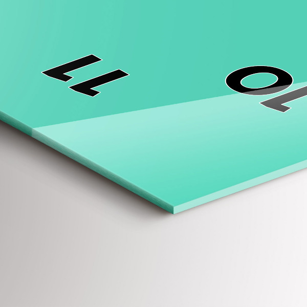 Vertikálne hodiny Tyrkysová farba