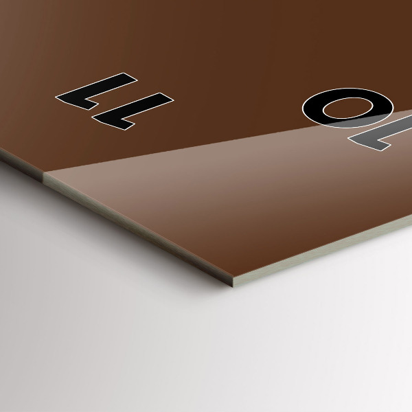 Vertikálne hodiny Hnedá farba