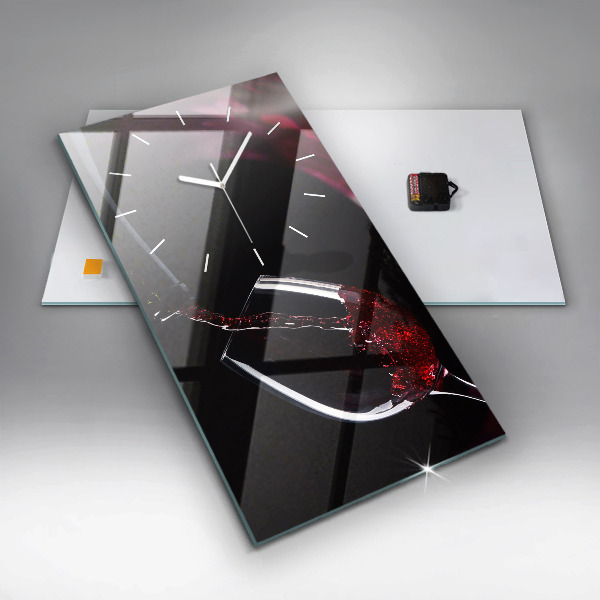 Vertikálne hodiny Červené víno