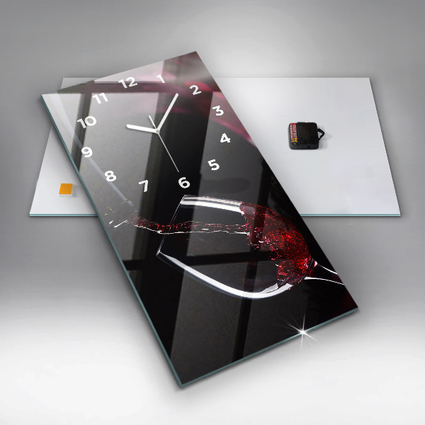 Vertikálne hodiny Červené víno