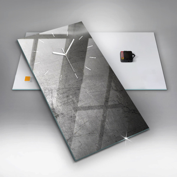 Vertikálne hodiny Kovová stena